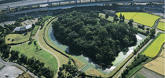 黒姫山古墳の上空写真
