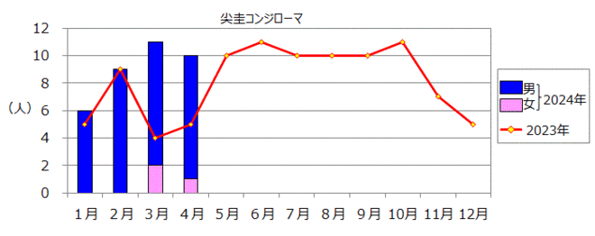 尖圭コンジローマのグラフ