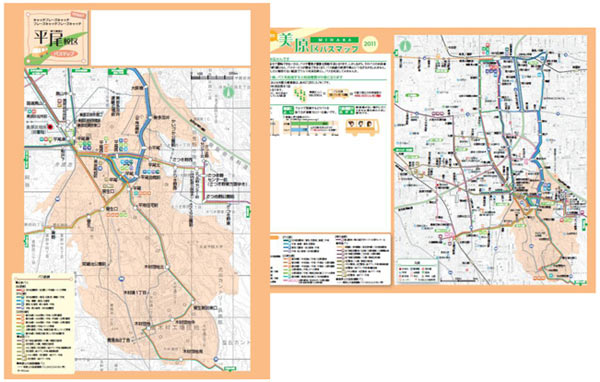 平尾校区バスマップベース案の図