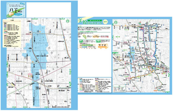 八上校区バスマップベース案の図