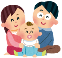 父、母、子どもの画像