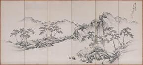 Landscape on a folding screen1