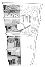 陵南赤山古墳出土円筒埴輪実測図