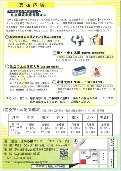 すてっぷ・堺チラシ（裏面）