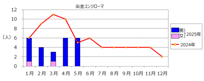 尖圭コンジローマのグラフ