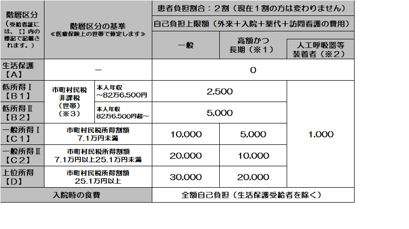 月額自己負担上限額