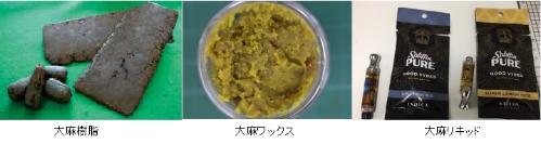 大麻樹脂、大麻ワックス、大麻リキッドの写真