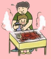 焼肉のにおいに待ちきれずに、生焼けの状態で食べることのないようにしましょう。