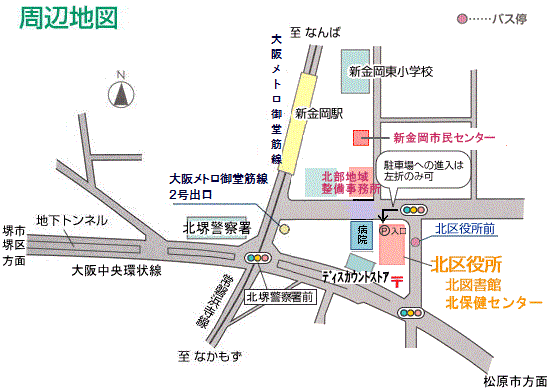 北区役所周辺地図