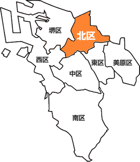 堺市北区の地図