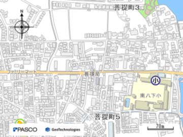 堺菩提郵便局の地図画像
