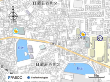 堺日置荘郵便局の地図画像