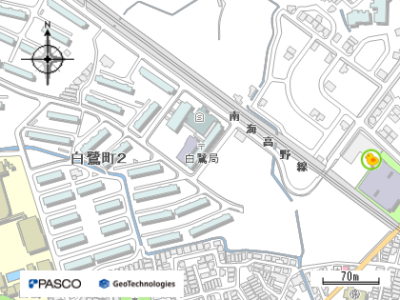 堺白鷺郵便局の地図画像
