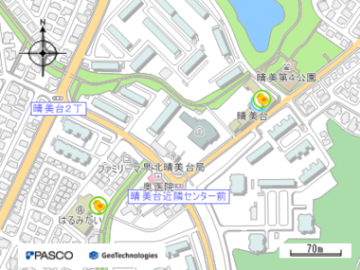 泉北晴美台郵便局の地図画像