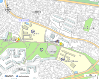 泉北三原台郵便局の地図画像