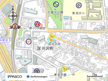 堺深井沢郵便局の地図画像