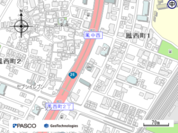 トヨタカローラ南海株式会社　高石プラザの地図画像