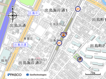 堺出島郵便局の地図画像