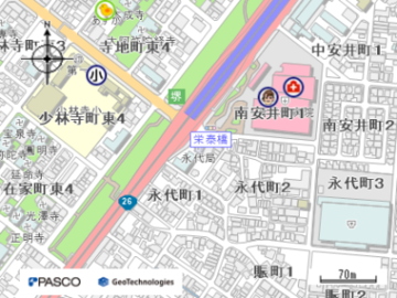 堺永代郵便局の地図画像