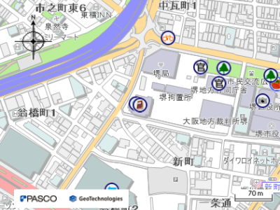 家庭倫理の会堺市の地図画像