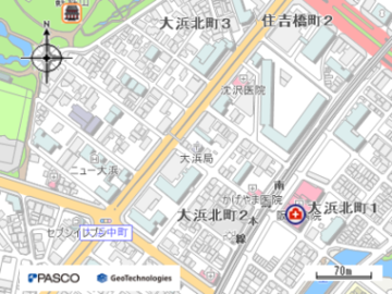 堺大浜郵便局の地図画像