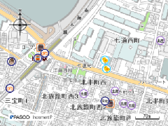 堺七道郵便局の地図画像