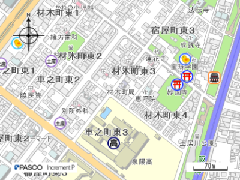 堺材木町郵便局の地図画像