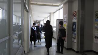 教育委員と五箇荘学校群の各校長との意見交換