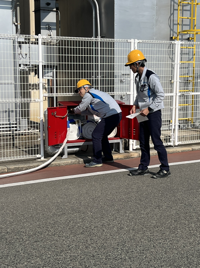 ホース延長活動