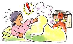 寝るときはストーブを使用しない