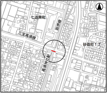 阪堺線　大和川3号　位置図