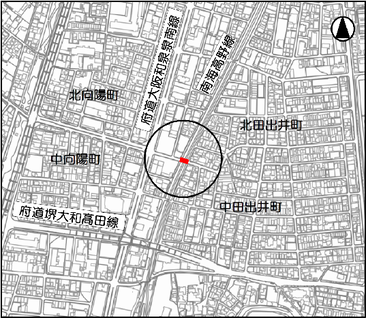 南海高野線　浅香山6号踏切道　位置図