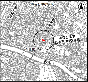 東湊3号踏切道　位置図