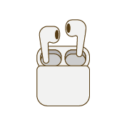 ワイヤレスイヤホンのイラスト