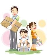 資源を回収しているイラスト