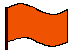 オレンジ色の旗