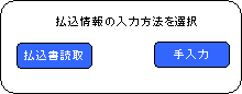 払込情報の入力方法を選択の画面