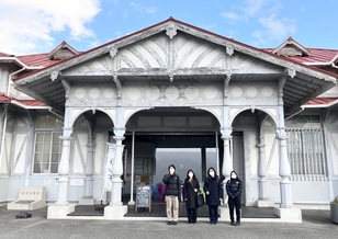 浜寺散策の様子