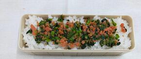 小松菜と鮭のふりかけの写真