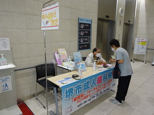 歯磨き圧測定の様子