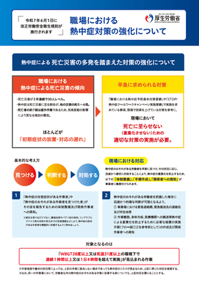 職場における熱中症対策の強化リーフレット