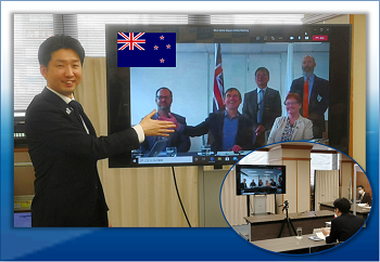 ニュージーランド・ウェリントン市長とのオンライン対談画像