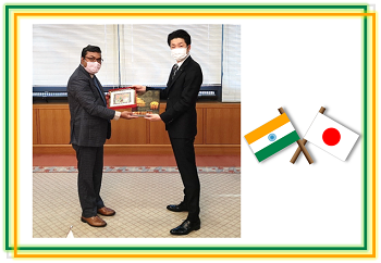 在大阪・神戸インド総領事館の市長訪問画像
