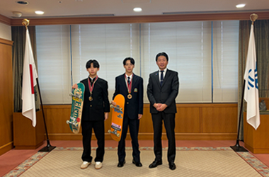 「AJSA2025全日本アマチュア選手権大会」優勝選手らに表敬訪問の画像