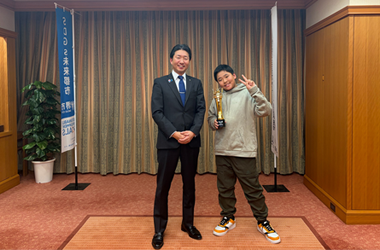 GBWC13thTOURNAMENT日本大会U-14コース優勝川崎舞那氏からの表敬訪問の画像