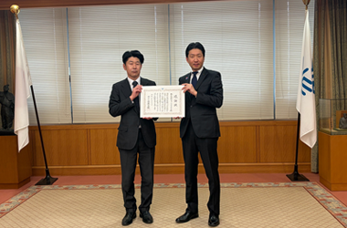 株式会社フォーリアライズへの感謝状贈呈式の画像