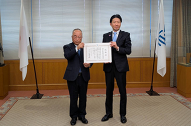 堺市農業協同組合感謝状贈呈式の画像