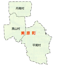 昭和31年9月30日現在の美原町の地図