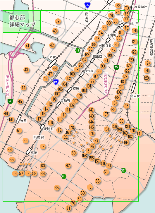 堺区都心部　詳細マップ