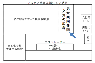 アミナス北野田3階フロア略図